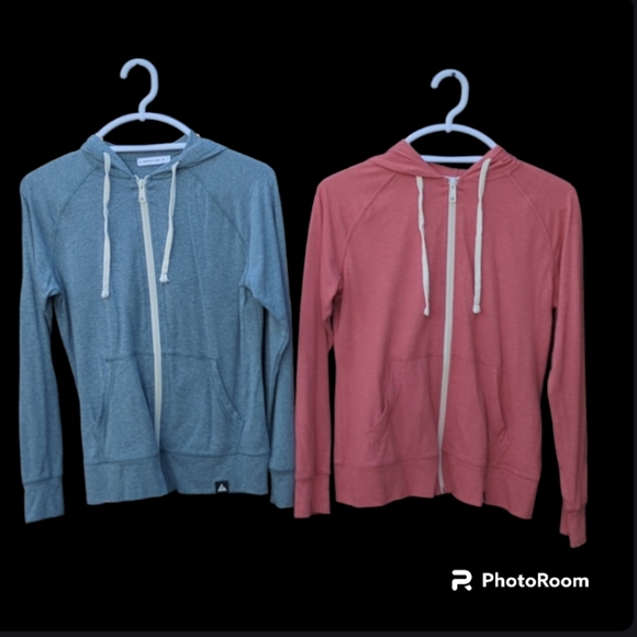 American Giant Tops - Pair of American Giant Lightweight Full Zip Hoodies